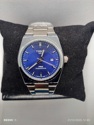 Tissot Prx 1853 Silver with Blue dail